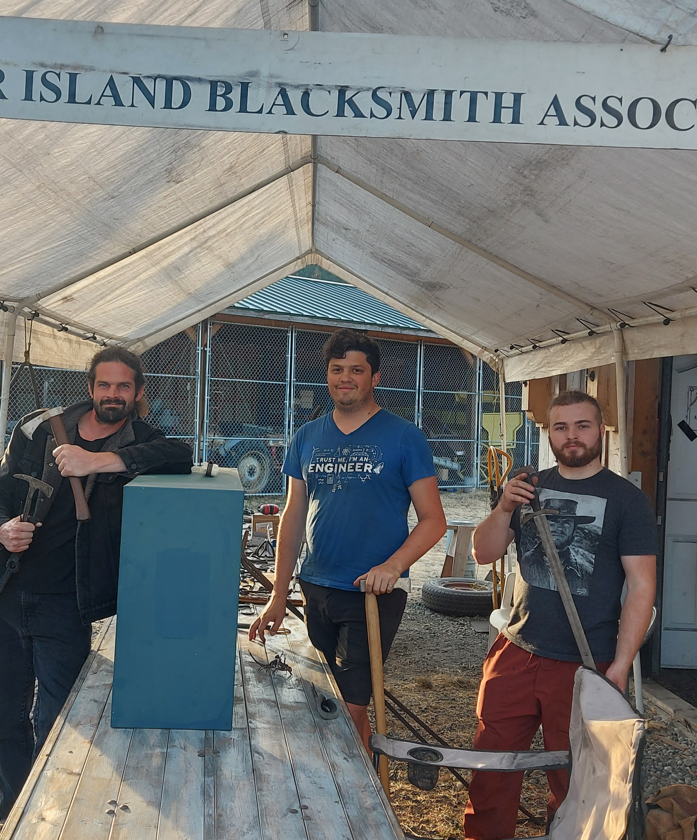 Vancouver Island Blacksmith Association members at the 2022 Fall Fair