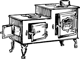 drawing of old style stove